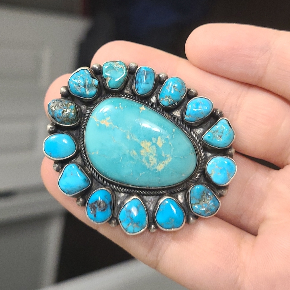 Authentic Turquoise Silver Navajo Ring - Picture 4 of 4